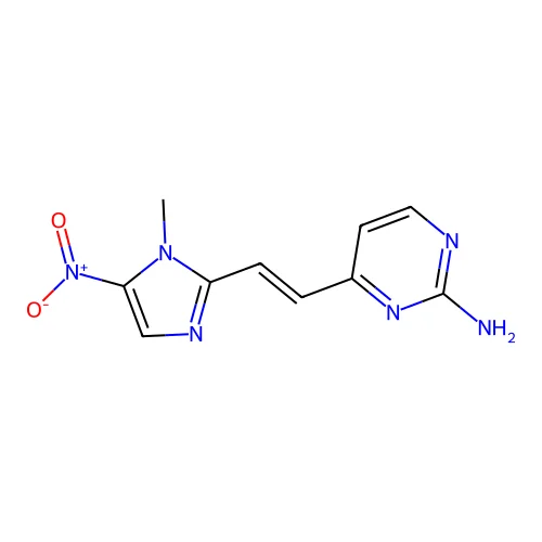 4-[2-(1-Methyl-5-nitro-1h-imidazol-2-yl)ethenyl]-2-pyrimidinamine structure