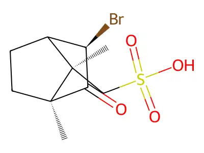 3-Bromo-2-oxobornane-8-sulphonic acid structure