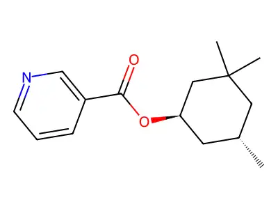 [(5S)-3,3,5-trimethylcyclohexyl] pyridine-3-carboxylate structure