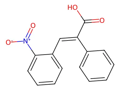 3-(o-Nitrophenyl)-2-phenylacrylic acid structure