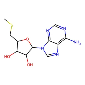 9-(5'-Deoxy-5'-(methylthio)-xylofuranosyl)adenine structure