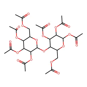 D-Cellobiose octaacetate structure