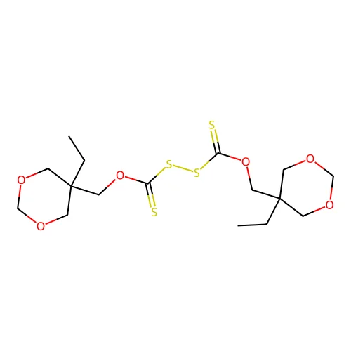 Bis((5-ethyl-1,3-dioxan-5-yl)methyl) thioperoxydicarbonate structure