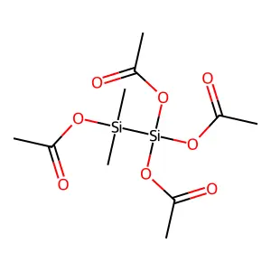 2,2-Dimethyldisilane-1,1,1,2-tetrayl tetraacetate structure