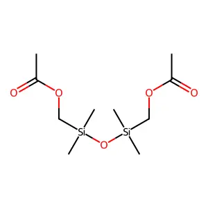 Methanol, 1,1'-(1,1,3,3-tetramethyl-1,3-disiloxanediyl)bis-, 1,1'-diacetate structure