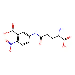 5-(((4S)-4-Amino-4-carboxy-1-oxobutyl)amino)-2-nitrobenzoic acid structure