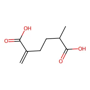 2-Methyl-5-methyleneadipic acid structure