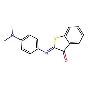 Benzo[b]thiophen-3(2H)-one, 2-[[4-(dimethylamino)phenyl]imino]- structure
