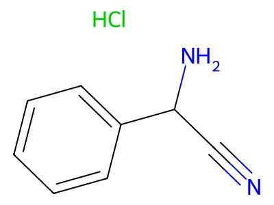 2-Amino-2-phenylacetonitrile hydrochloride structure