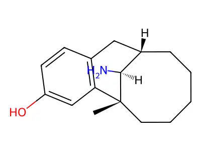(1R,9S)-15-amino-1-methyltricyclo[7.5.1.02,7]pentadeca-2(7),3,5-trien-4-ol structure