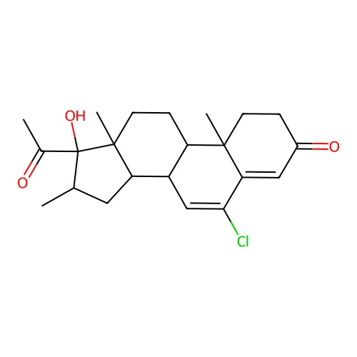 Pregna-4,6-diene-3,20-dione,6-chloro-17-hydroxy-16-methyl-,(16R)- structure