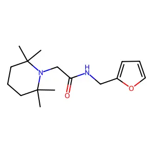 Piperidine, 1-(N-(2-furylmethyl)glycyl)-2,2,6,6-tetramethyl- structure
