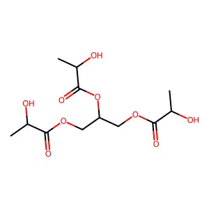 1,1',1''-(1,2,3-Propanetriyl) tris(2-hydroxypropanoate) structure