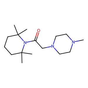 Piperidine, 1-((4-methyl-1-piperazinyl)acetyl)-2,2,6,6-tetramethyl- structure