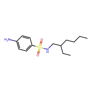 4-Amino-N-(2-ethylhexyl)benzenesulphonamide structure