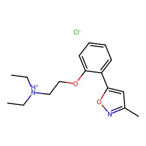 Ethanamine, N,N-diethyl-2-(2-(3-methyl-5-isoxazolyl)phenoxy)-, monohydrochloride structure