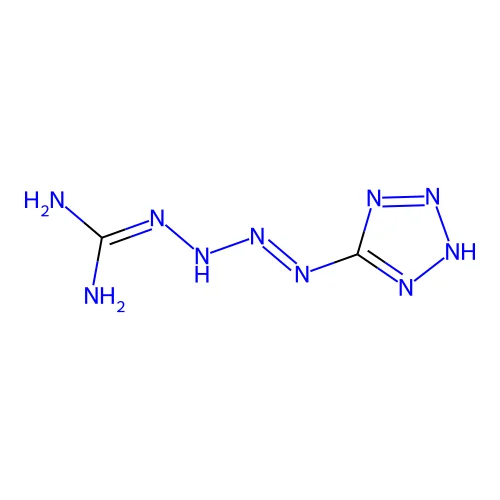 4-(1H-tetrazol-5-yl)-1-tetrazene-1-carboxamidine structure