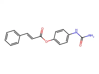 2-Propenoic acid, 3-phenyl-, 4-[(aminocarbonyl)amino]phenyl ester structure