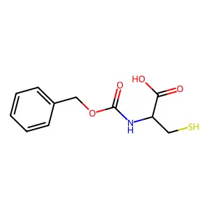Benzyloxycarbonylcysteine structure