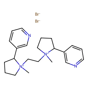 Pyrrolidinium, 1,1'-ethylenebis(1-methyl-2-(3-pyridyl)-, dibromide structure