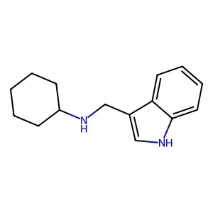 N-cyclohexyl-1H-indole-3-methylamine structure