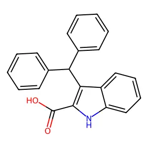 1H-Indole-2-carboxylic acid, 3-(diphenylmethyl)- structure