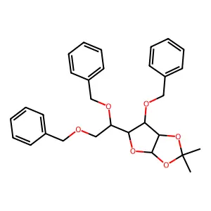 3,5,6-Tri-O-benzyl-1,2-O-isopropylidene-alpha-D-glucofuranose structure