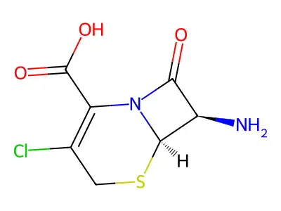 7-Amino-3-chloro-8-oxo-5-thia-1-azabicyclo[4.2.0]oct-2-ene-2-carboxylic acid structure