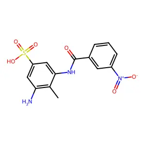 Benzenesulfonic acid, 3-amino-4-methyl-5-((3-nitrobenzoyl)amino)- structure