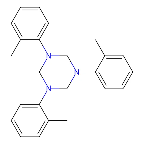 1,3,5-Tris(o-tolyl)-hexahydro-s-triazine structure