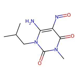 6-Amino-1-isobutyl-3-methyl-5-nitrosouracil structure