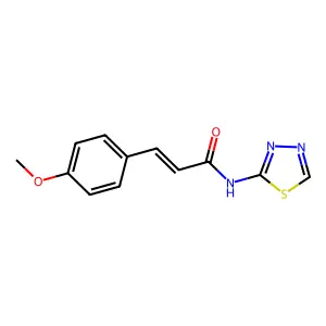 3-(4-methoxyphenyl)-N-(1,3,4-thiadiazol-2-yl)prop-2-enamide structure