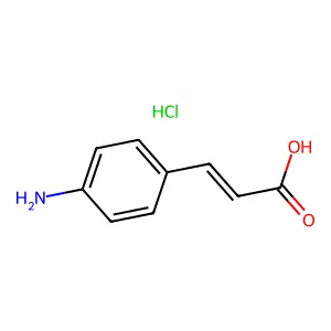 2-Propenoic acid, 3-(4-aminophenyl)-, hydrochloride (1:1) structure