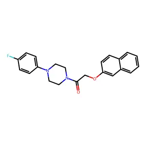 1-[4-(4-Fluorophenyl)piperazin-1-yl]-2-naphthalen-2-yloxyethanone structure