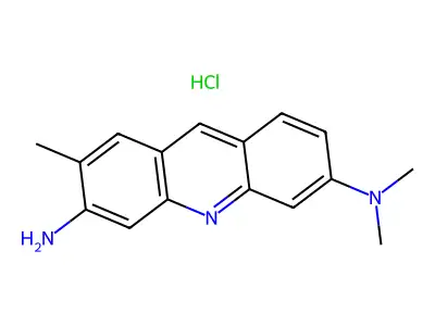 Acridine, 3-amino-6-(dimethylamino)-2-methyl-, monohydrochloride structure