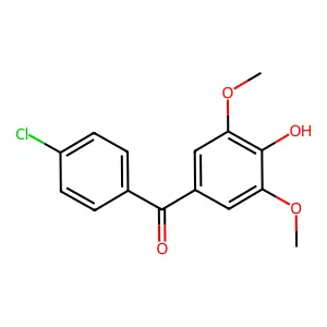 (4-Chlorophenyl) (4-hydroxy-3,5-dimethoxyphenyl) ketone structure