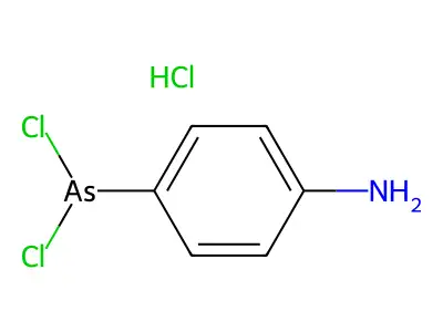 Aniline, p-(dichloroarsino)-, hydrochloride structure