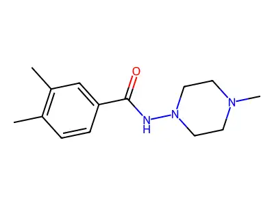 3,4-dimethyl-N-(4-methylpiperazin-1-yl)benzamide structure