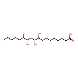 9,10,12,13-Tetrahydroxyoctadecanoic acid structure
