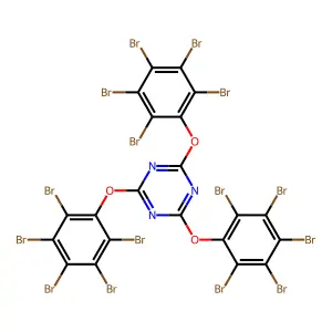 1,3,5-Triazine, 2,4,6-tris(2,3,4,5,6-pentabromophenoxy)- structure
