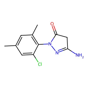 5-Amino-2-(2-chloro-4,6-dimethylphenyl)-2,4-dihydro-3H-pyrazol-3-one structure