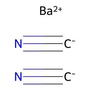 Barium(2+);dicyanide structure