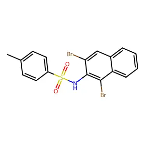 Benzenesulfonamide, N-(1,3-dibromo-2-naphthalenyl)-4-methyl- structure