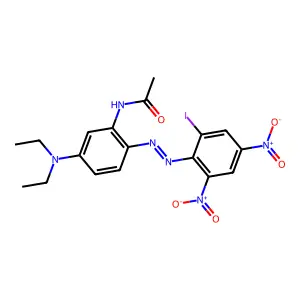 Acetamide, N-[5-(diethylamino)-2-[2-(2-iodo-4,6-dinitrophenyl)diazenyl]phenyl]- structure