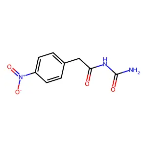 Benzeneacetamide, N-(aminocarbonyl)-4-nitro- structure