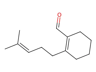 Cyclohexenecarboxaldehyde, (4-methyl-3-penten-1-yl)- structure