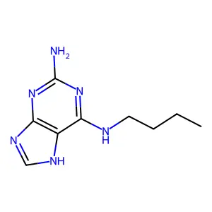 6-N-butyl-7H-purine-2,6-diamine structure