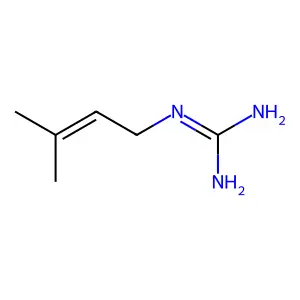 N-(3-Methyl-2-buten-1-yl)guanidine structure