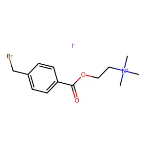 p-Bromomethylbenzoylcholine iodide structure