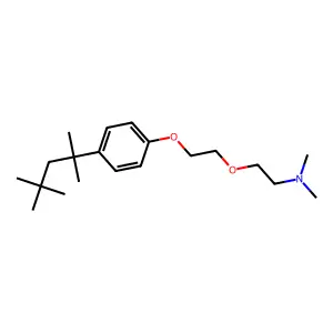 Ethanamine, N,N-dimethyl-2-[2-[4-(1,1,3,3-tetramethylbutyl)phenoxy]ethoxy]- structure
